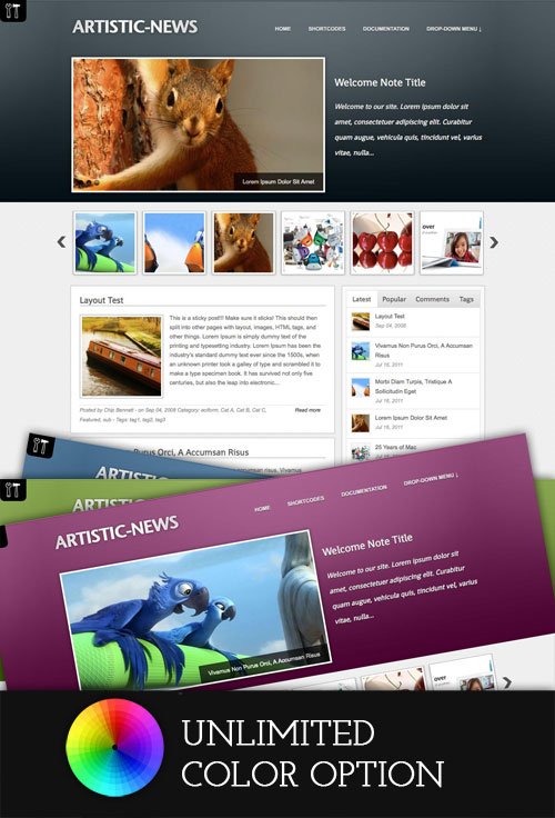 Artistic-News wordpress theme