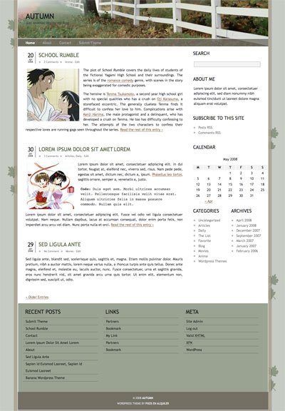 autumn wordpress theme