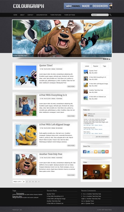 Colourgraph wordpress theme