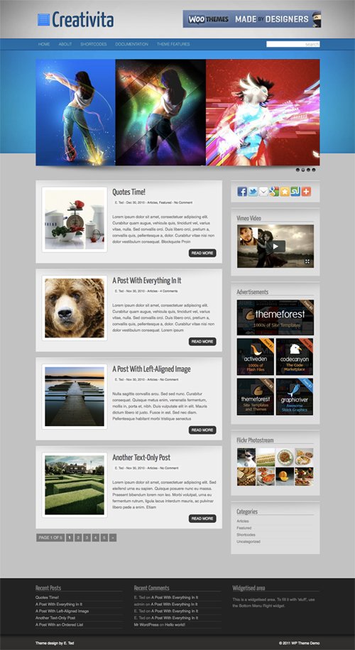 creativita wordpress theme