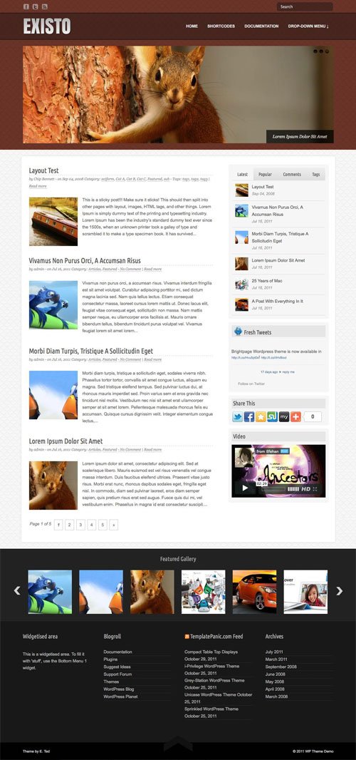 Existo wordpress theme