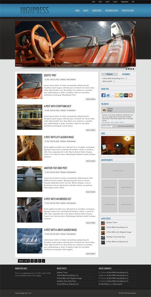 Highpress wordpress theme