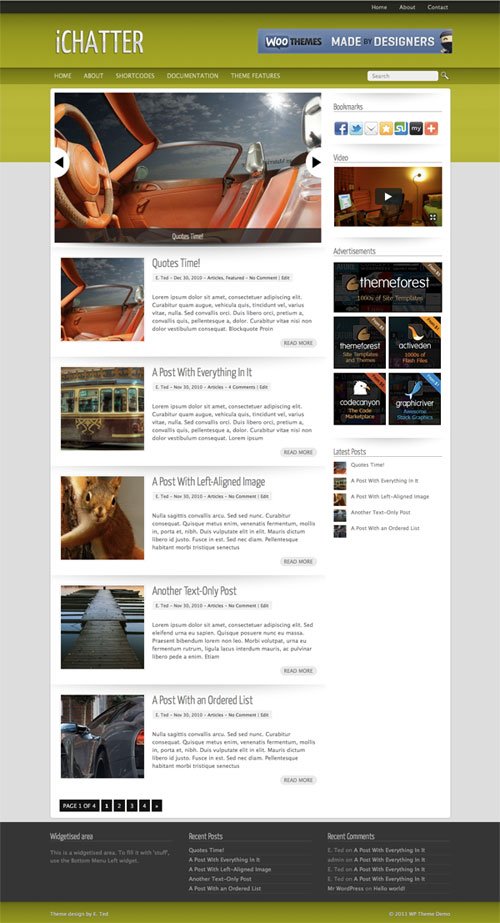 ichatter wordpress theme