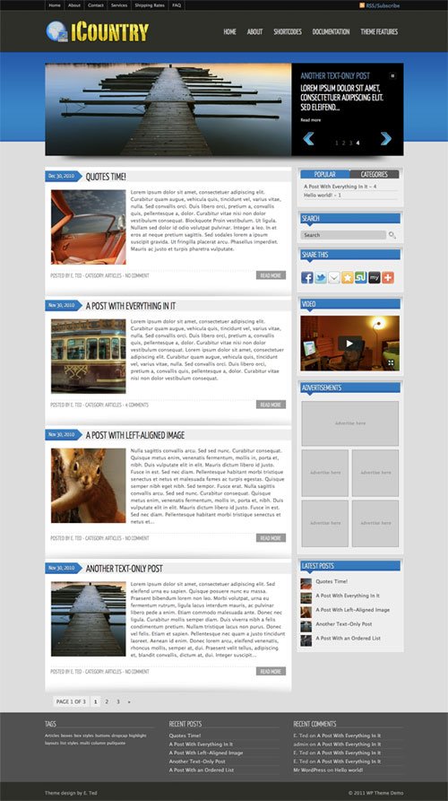 iCountry wordpress theme