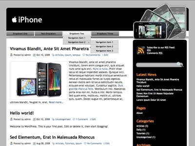 iphone bw wordpress theme