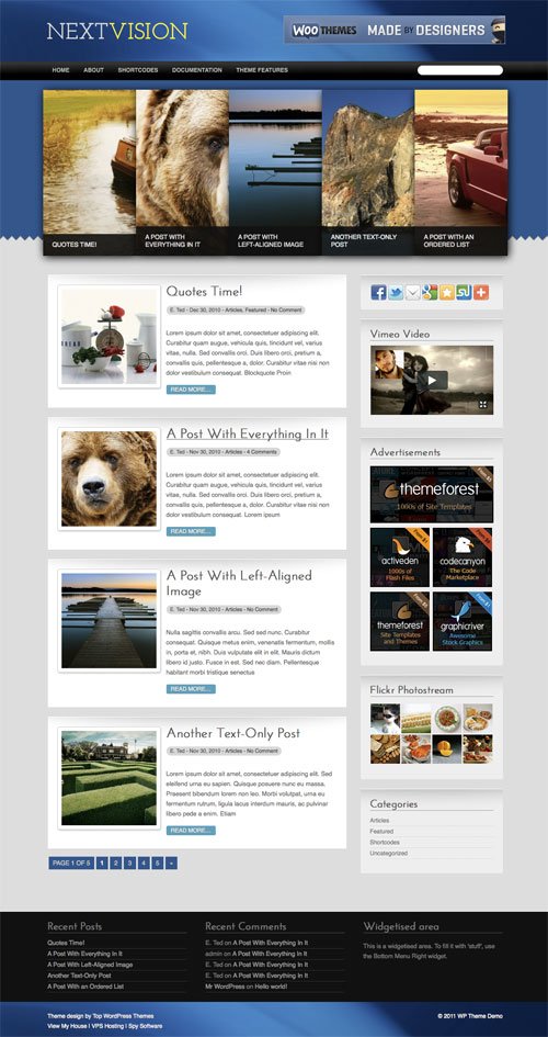 nextvision wordpress theme