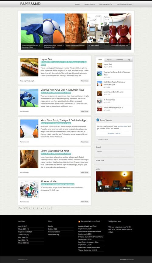 Papersand wordpress theme