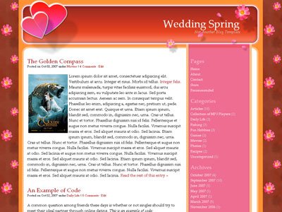 wedding spring wordpress theme