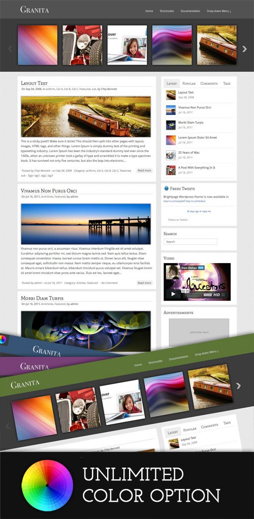 Granita wordpress theme