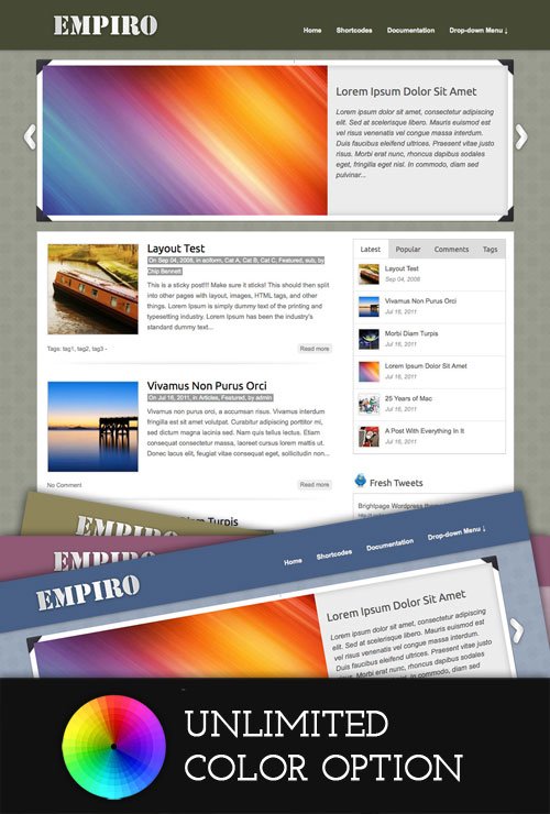 Empiro wordpress theme