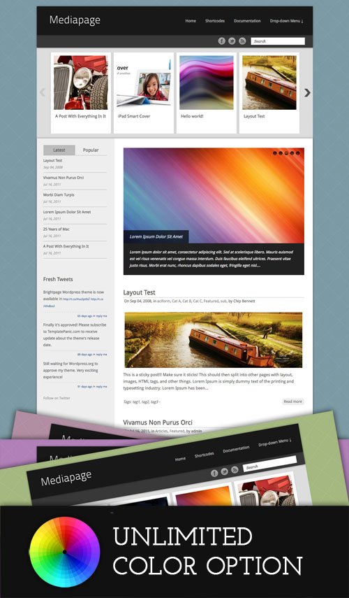 Mediapage wordpress theme