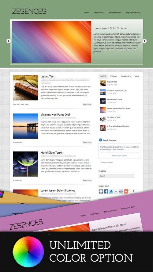Zesences wordpress theme