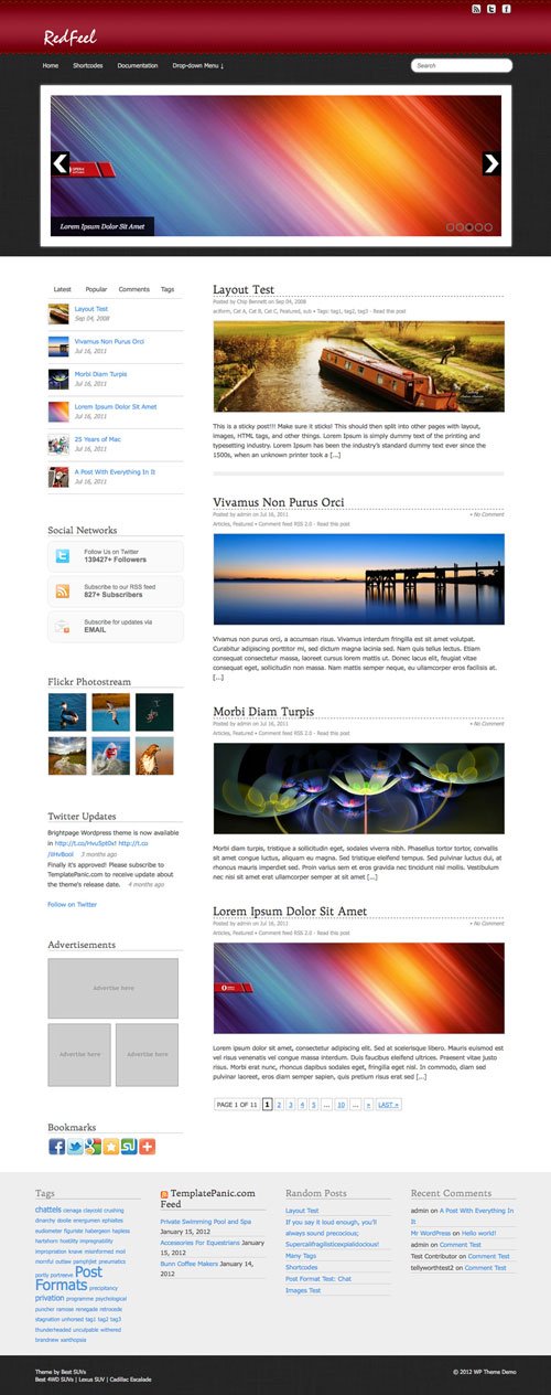 RedFeel wordpress theme