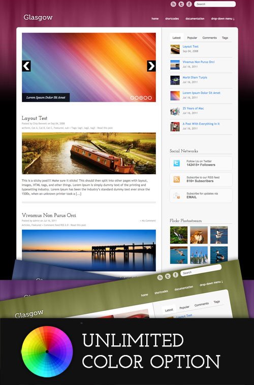 Glasgow wordpress theme