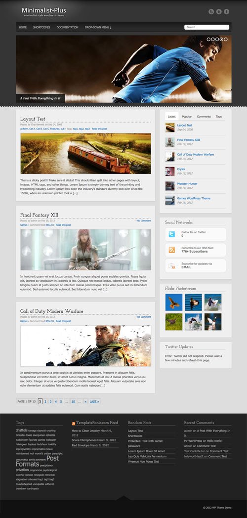 Minimalist-Plus wordpress theme