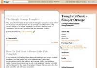 simply orange blogger template