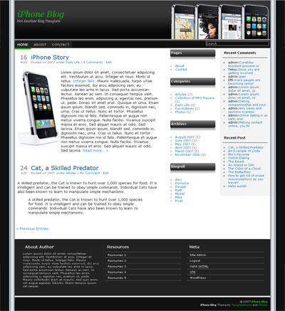 iphone blog wordpress theme