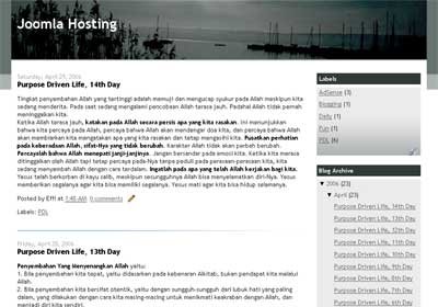 joomla hosting blogger theme