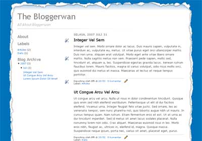 paper border blogger template