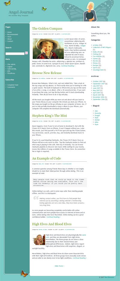 Angel Journal WordPress Theme