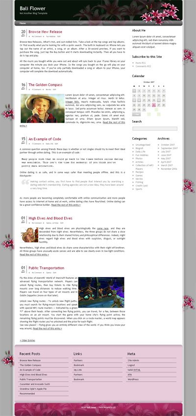 Bali Flower WordPress Theme